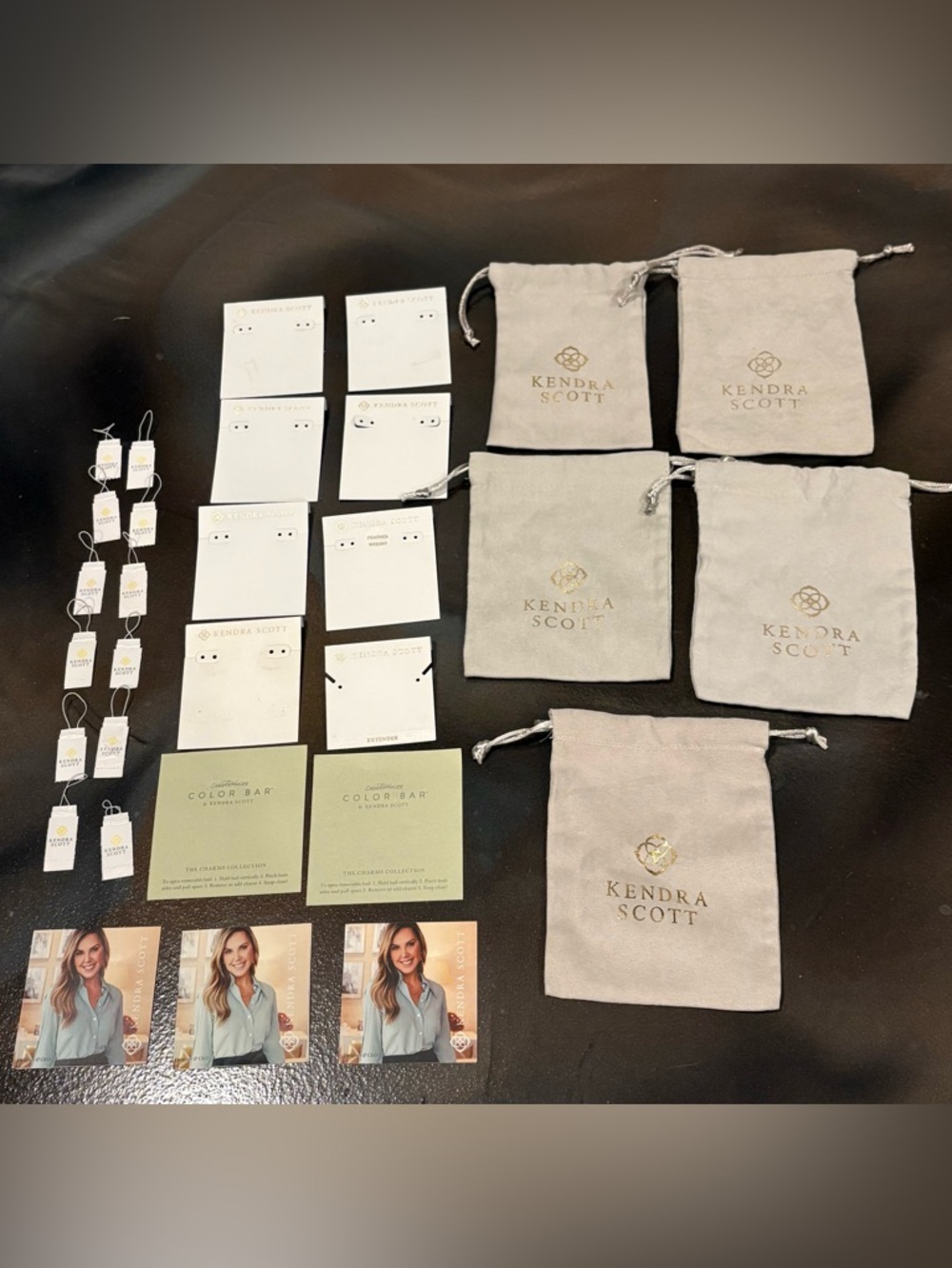 Kendra Scott Empty Dust Bags Jewelry Cards Care Cards Price Tags Reseller Lot